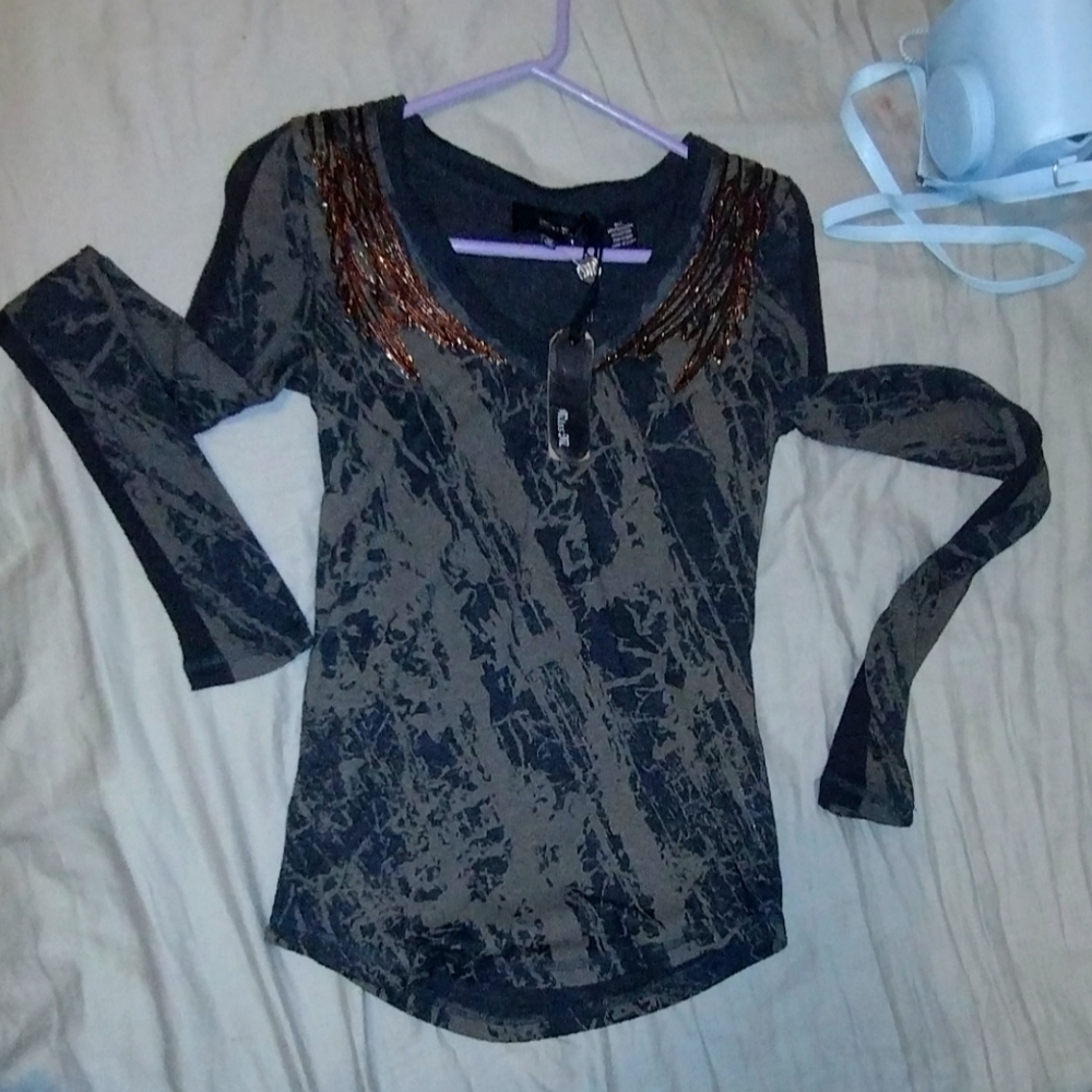 New With Tags Miss Mee Size M sequined top